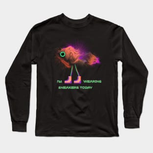 Powdery walking fish in sneakers Long Sleeve T-Shirt